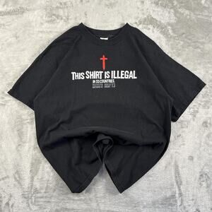 Vintage 90s “This shirt is illegal”  jesus tee size Large alstyle